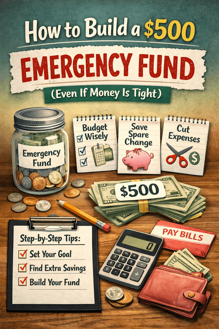 How to Build a $500 Emergency Fund (Even If Money Is Tight)